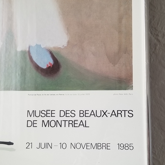 Picasso Poster, MUSEE DES BEAUX-ARTS DE MONTREAL, 1985, framed 60 x 90 cm - Picture 7 of 7